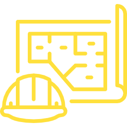 pictogramme jaune plan conception 3d echafaud